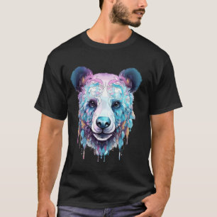 Camiseta Boho Panda Bear Trippy Floral Oso de Arte Asiático