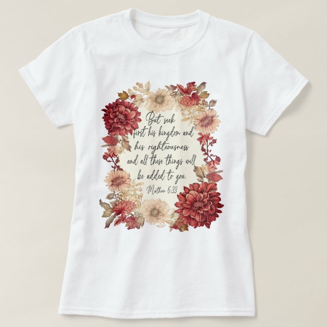Camiseta Boho, pero busca primero su verso de la Biblia del (Diseño del anverso)