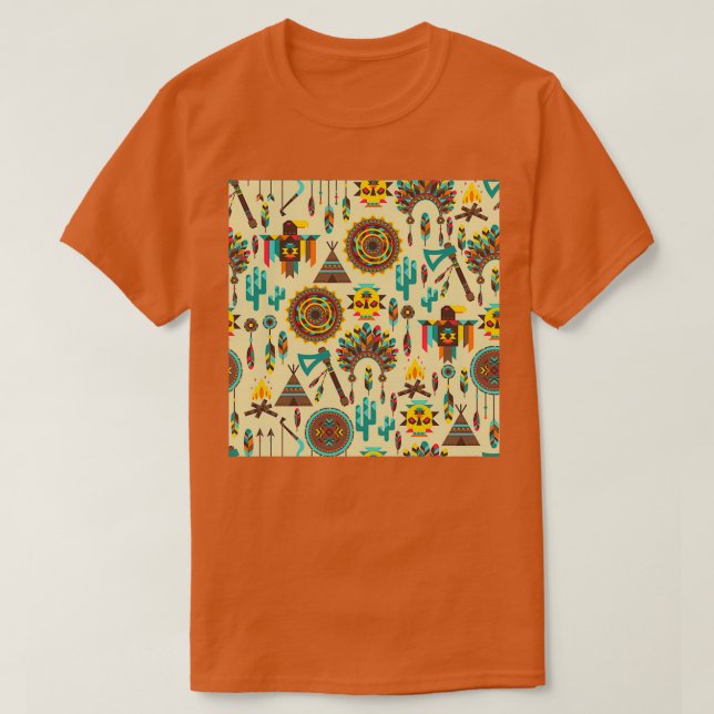 Camiseta Boho Pow estilo nativo americano (Diseño del anverso)