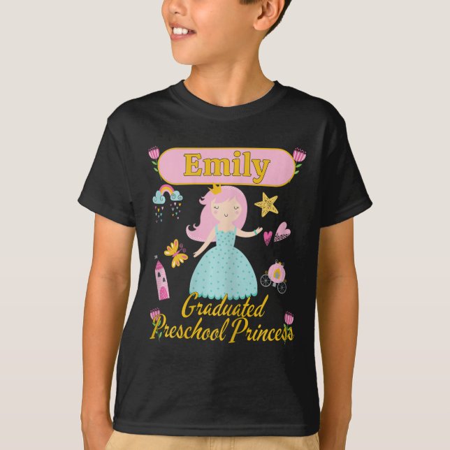 Camiseta Boho Princesa Emily 2026 Preescolar Personalizada  (Anverso)