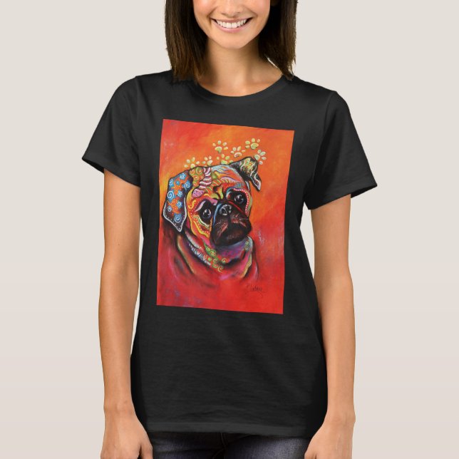 Camiseta Boho Pug Classic 677 (Anverso)