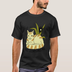 Camiseta Boho Rage Me Consume Divertido Floral Gato Sarcást