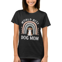 camiseta boho rainbow de mamá perro