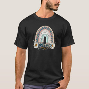 Camiseta Boho Rainbow Dreamers Daisy Hippie Chica Inspirati