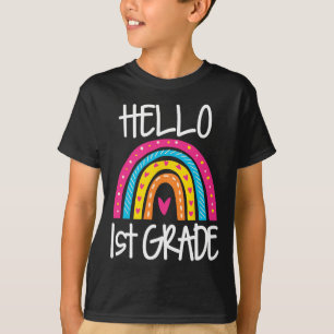 Camiseta Boho Rainbow Hola primer curso de enseñanza de pri