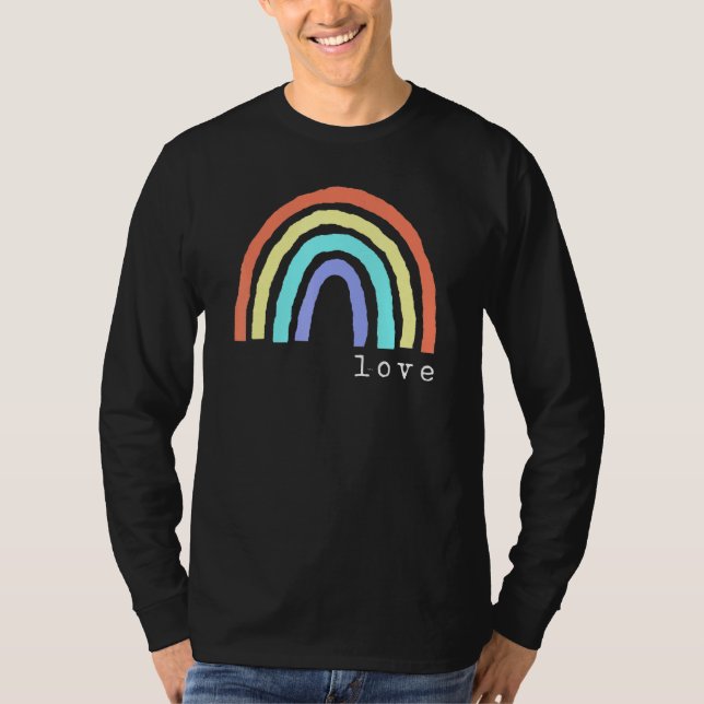 Camiseta Boho Rainbow Love Letters Primen Lbgtqia 1 (Anverso)
