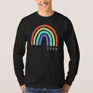 Camiseta Boho Rainbow Love Letters Primen Lbgtqia 1
