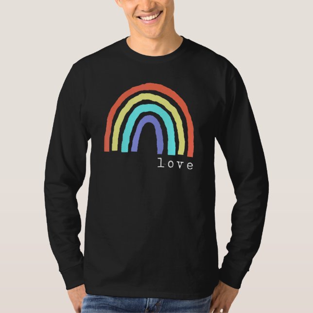 Camiseta Boho Rainbow Love Letters Primen Lbgtqia 1 (Anverso)