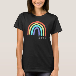 Camiseta Boho Rainbow Love Letters Primen Lbgtqia 1