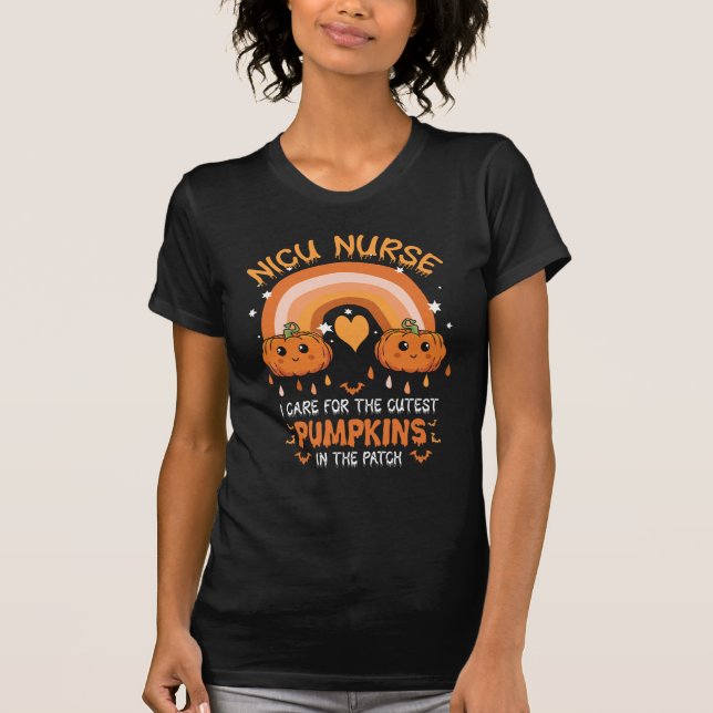 Camiseta Boho Rainbow NICU Enfermera Cumpkins El Parche (Anverso)