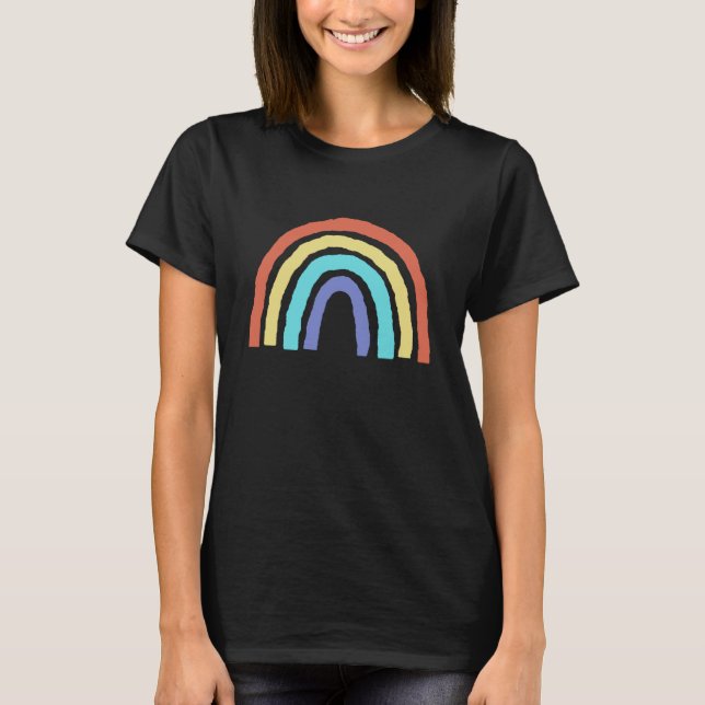 Camiseta Boho Rainbow Pride LBGTQIA Pocket (Anverso)