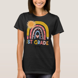 Camiseta Boho Rainbow Primer día de profesor de primer grad
