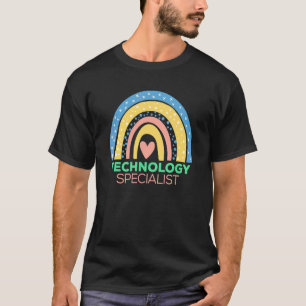 Camiseta Boho Rainbow Stem Teacher Tech Squad Technology Sp