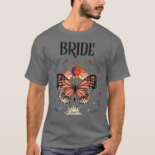 Camiseta Boho Retro Celestial Bachelorette Bride Bride