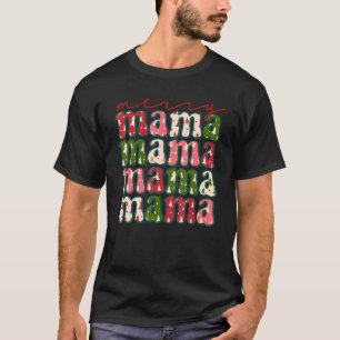 Camiseta Boho Retro Navidades Mamá