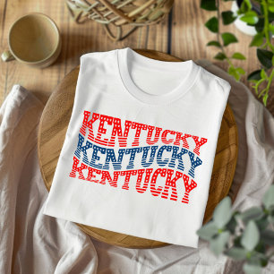 Camiseta boho roja y azul patriótica de Kentucky 