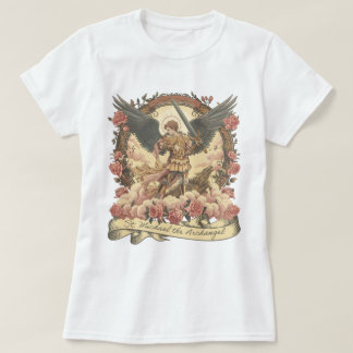 Camiseta Boho St. Michael Archangel Católico Tradicional
