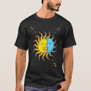 Camiseta Boho Sun Crescent Moon Astronomía Universo Astrolo