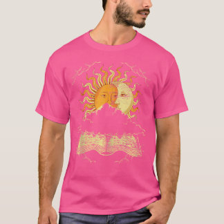 Camiseta Boho Sun Moon Libro Cuerpos celestes Astronomía As