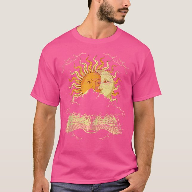 Camiseta Boho Sun Moon Libro Cuerpos celestes Astronomía As (Anverso)