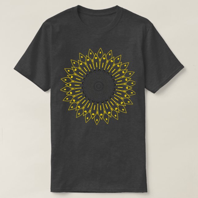 Camiseta Boho Sunflower Mandela (Diseño del anverso)
