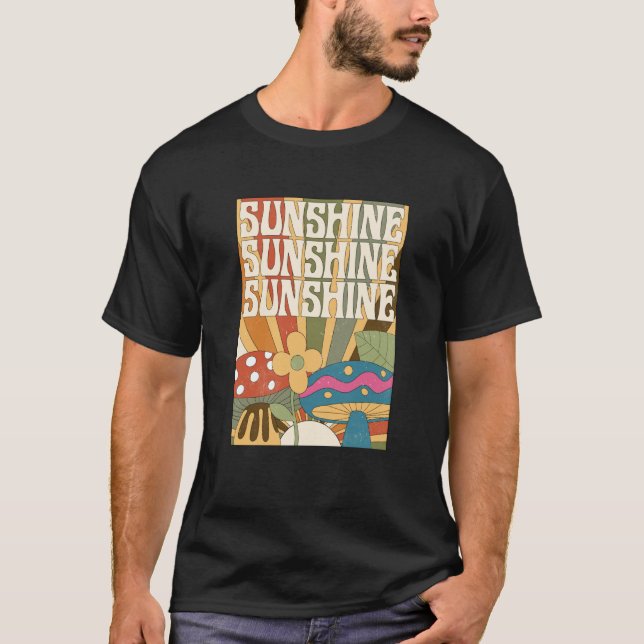 Camiseta Boho Sunshine Mushroom Plant Flower Garden Foragin (Anverso)