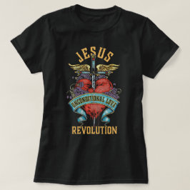 Camiseta Boho Sword Wings Corazón Revolución Cristiana Jesú