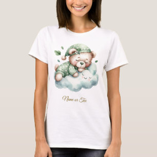 Camiseta Boho verde durmiente Teddy Bear Fiestas mujeres