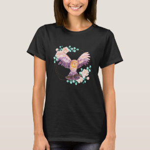 Camiseta Boho Watercolorful Owl Bird Wild And Ani