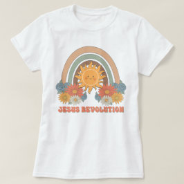 Camiseta Boho Wildflower Retro Sol Jesús Revolución