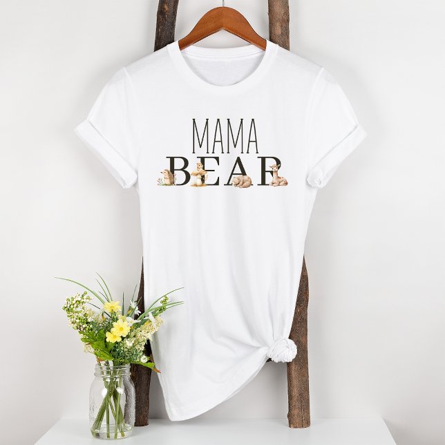 Camiseta Boho Woodland Animales Maternidad Mama Bear (Subido por el creador)