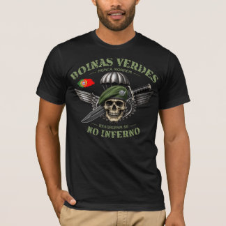 Camiseta Boina Verde Paracaidista Portugués