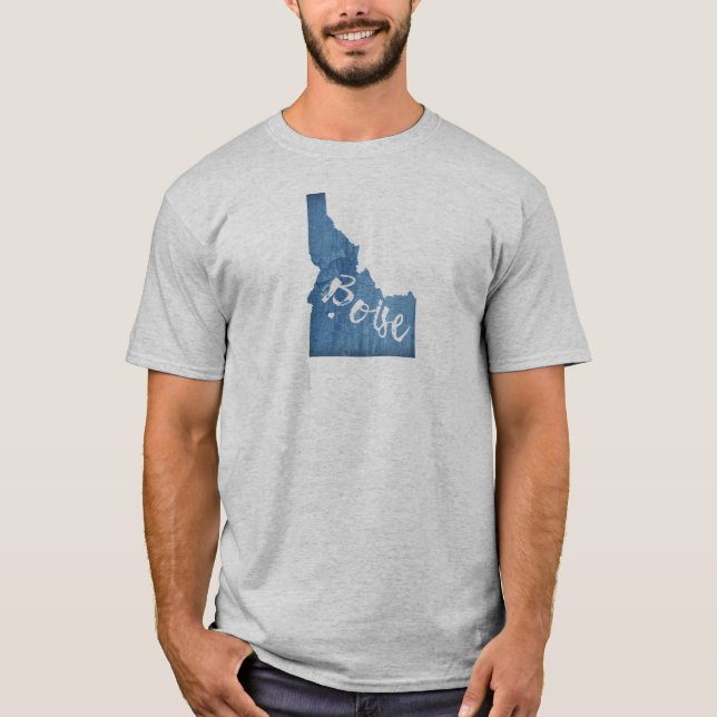 Camiseta Boise, Grano de Madera Idaho (Anverso)