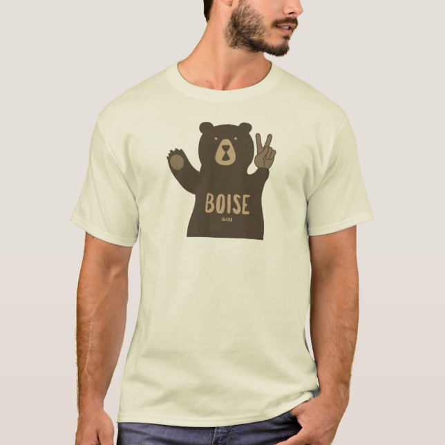 Camiseta Boise Idaho Peace Bear (Anverso)