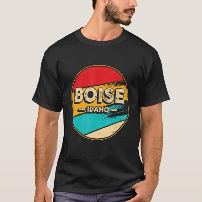 Camiseta Boise Idaho Retro Vintage Sunset Uu Boise (Anverso)