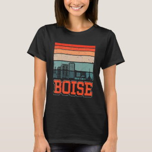 Camiseta Boise Idaho Usa Retro Vintage Sunset Skyline Boise