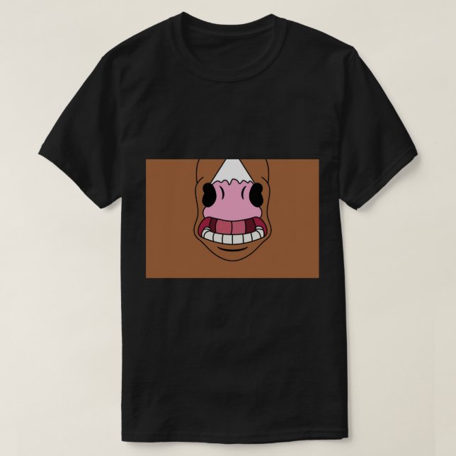 Camiseta Bojack Horseman. Boca de caballo personalizado. Má (Diseño del anverso)