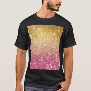 Camiseta Bokeh Gold Pink: Luces abstractas