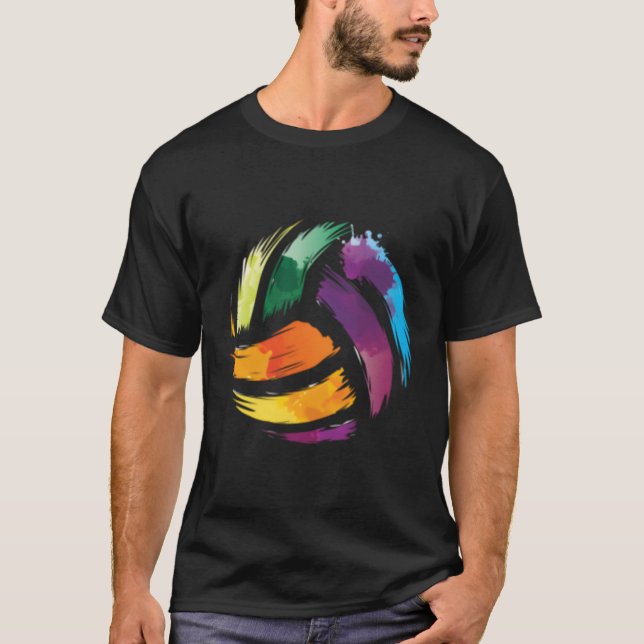 Camiseta Bola colorida de voleibol (Anverso)