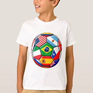 Camiseta bola con banderas