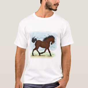 Camiseta Bola de Bahía con gráfico de anatomía de caballos 