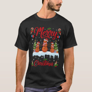 Camiseta Bola de baloncesto de Navidad regalo de Snowman Ba