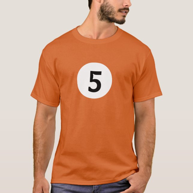 Camiseta Bola de billar 5 (Anverso)