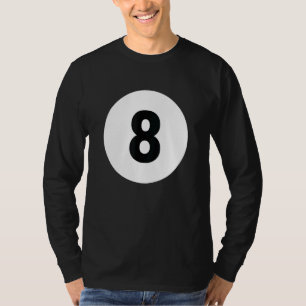Camiseta Bola de billar 8 billar de coincidencia de color d