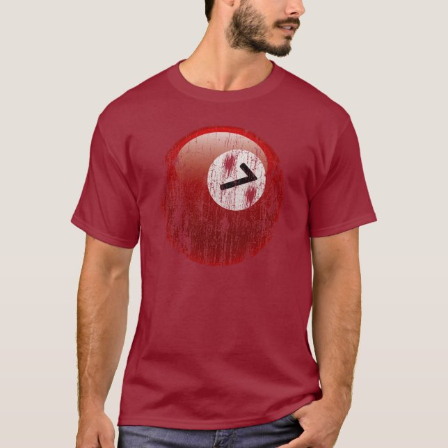 CAMISETA BOLA DE BILLAR DEL NÚMERO 7 - EROSIONADA Y (Anverso)