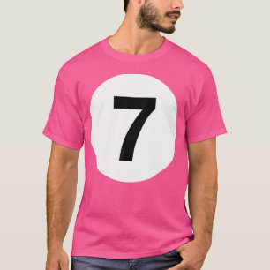 Camiseta Bola de Billar Número 7 Coincidente