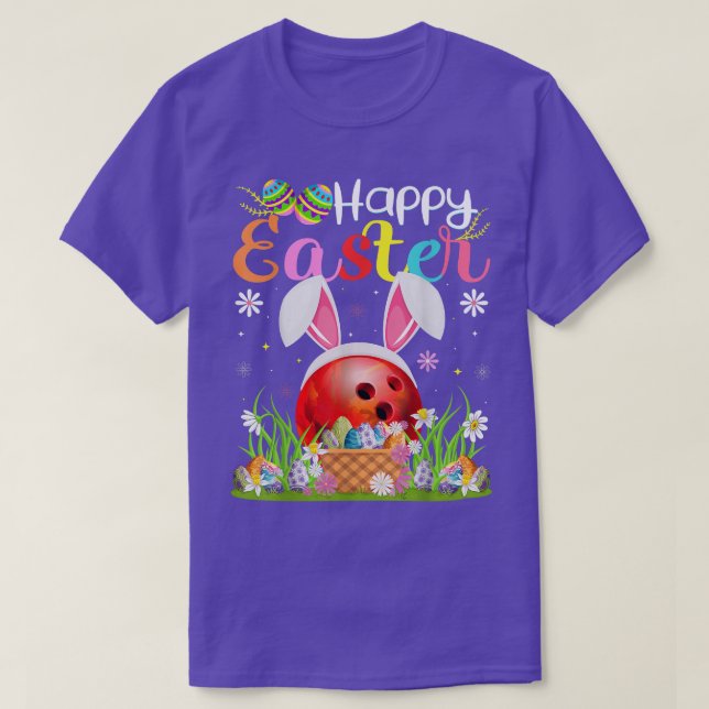 Camiseta Bola de bolas de conejo de huevo de caza divertido (Diseño del anverso)