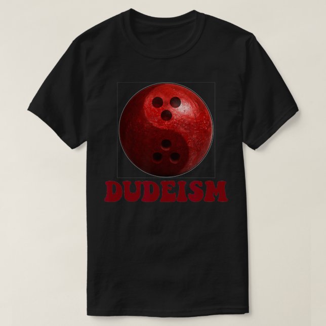 Camiseta Bola de bolas en 3D del dudeísmo (Diseño del anverso)