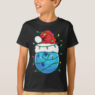 Camiseta Bola de boliche con hombres de Santa Hat Navidades