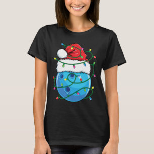 Camiseta Bola de boliche con hombres de Santa Hat Navidades